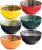Cereal Bowls Set of 6, Bohemian Soup Bowls, 30 oz Colorful Ceramic Serving Bowls for Kitchen, Breakfast, Boho Decorative Bowl, Microwave Oven Safe Bowl for Salad, Pasta, Oatmeal