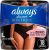 Always Discreet Boutique Incontinence and Postpartum Underwear for Women, Maximum Protection, L, Black, 18 Count (Packaging May Vary)