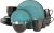 Gibson Elite Soho Lounge Round Reactive Glaze Stoneware Dinnerware Set, Service for 4 (16pc), Teal