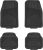 Amazon Basics Heavy Duty Car Floor Mat, PVC Faux Rubber, with Carpet Backing, Universal Deluxe All-Weather Trim to Fit for 95% Automotive SUV Sedans Trucks, 4-Piece, Solid Black