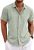COOFANDY Men’s Linen Shirts Short Sleeve Casual Shirts Button Down Shirt for Men Beach Summer Wedding Shirt