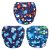 Reusable Baby Swim Diapers, Adjustable Diaper Swim for Toddlers 9 Months – 3 Years Old, 3 Pack for Swimming Lessons (Sea World, Large)