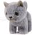 Ice King Bear Fluffy Little Cat Stuffed Animal Small Plush Toy 6 Inches (Gray)
