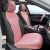 2 Pack Breathable Front Car Seat Covers with Steering Wheel Cover, 3D Ice Silk Fabric and Leather Automotive Car Seat Protectors Four Seasons, Universal Car Seat Cushion for Cars Trucks SUVs (Pink)