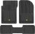 Cat® ToughLiner™ Black Car Floor Mats – Heavy Duty Trim to Fit Floor Mats for Trucks – All-Weather Truck Accessories & Odorless Rubber Automotive Floor Mats – Car Mats & SUV Floor Liners for Car