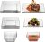 Libbey Tempo Glass Dinnerware Set, Sleek Square Clear Glass Plates and Bowls Set of 12, Dishwasher Safe Glass Dishes Set for Dinners and Parties