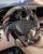 SEG Direct Boho Steering Wheel Cover with Baja Blanket Cloth, Ethnic Style Auto Wheel Cover Made of Coarse Flax, Fits 14 1/2-15 1/4 inches Car Wheel