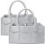 Cute Castle 2 Pack Diaper Caddy Organizer – Portable Baby Caddy Organizer with Handle, Nursery Storage Bin and Car Organizer for Girls, Boys – Baby Gift Basket – Grey