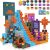 150Pcs Magnetic Blocks, Magnetic Building Blocks, Build 3D Magnet World Block Stacking Games, Magnet Blocks STEM Sensory Toys for Kids Age 3+ Boys Girls Halloween Christmas Birthday Gifts