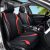 Coverado 2PCs Front Seat Covers Leather Car Seat Protector, Car Seat Cushion Waterproof Anti-Slip Padded, Seat Covers for Cars, Driver Seat Cover Universal Fit for Most Sedans SUV Truck Black&Red