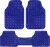 BDK Metallic Chrome Car Floor Mats All-Weather Universal Fit Automotive Floor Mats for Cars SUVs, Floor Mats for Trucks, Car Mats Full Set Front & Rear, Non-Slip Shiny Durable Heavy Duty – Blue